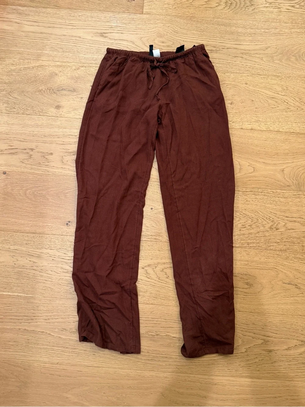 H&M Dark Brown Linen Pants
